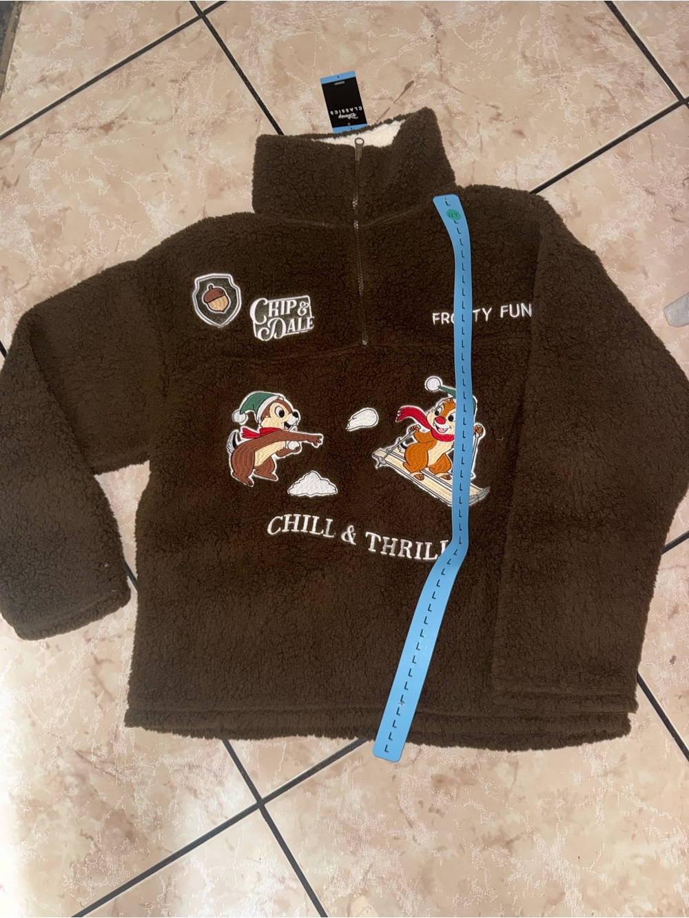Disney Brown Chip & Dale Sherpa Pullover